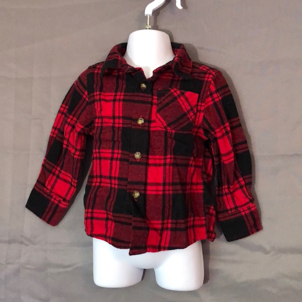 Red & Black Plaid Button Down